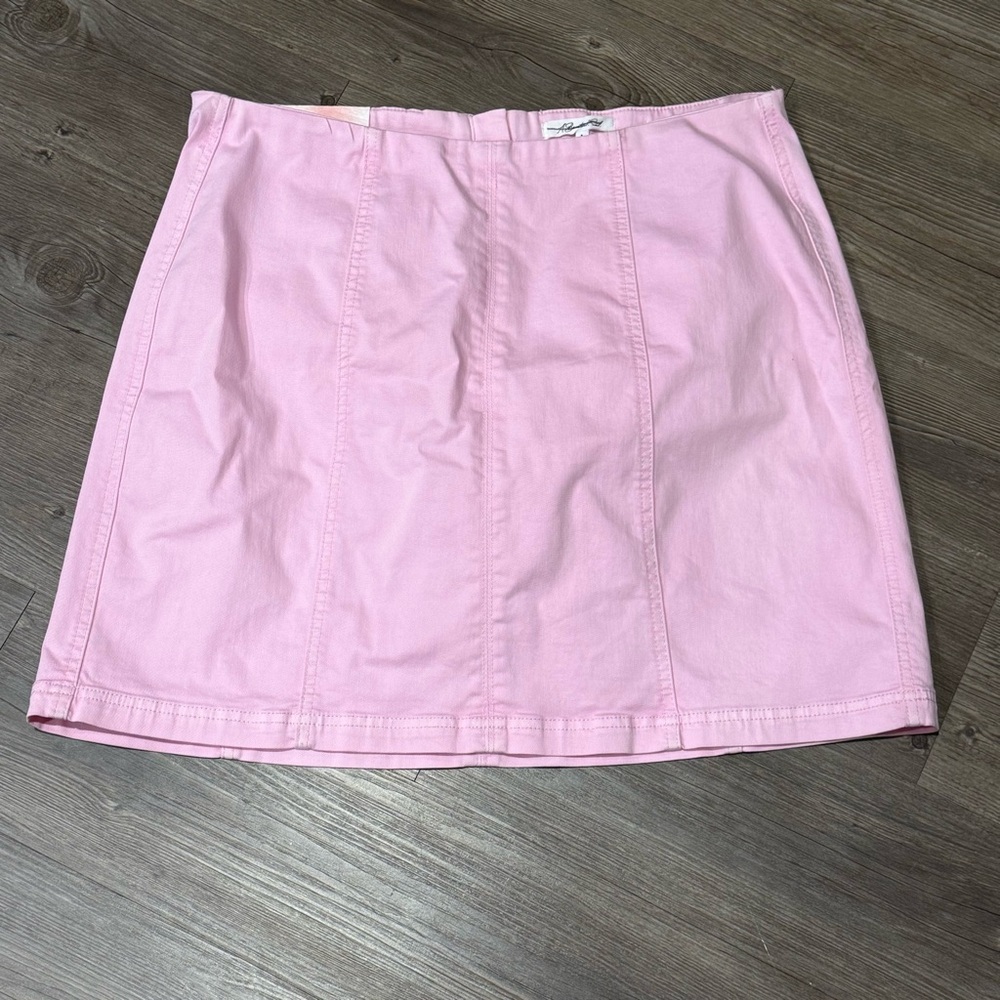 Pink Mini Skirt with Panel Seams